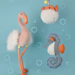 Peluche Trésors marins Flamant rose (50 cm)