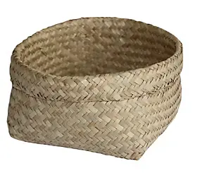 Panier de rangement Equipstore Création en jonc de mer coloris naturel L.15 x l.15 x H.9 cm