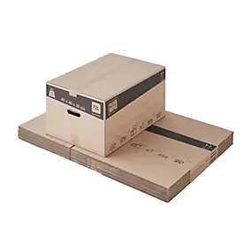 Carton déménagement standard avec poignées H. 30 x L. 60 x l. 40 cm, capacité 72 L Pack and Move vendu par 20 pièces