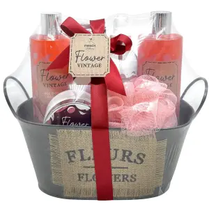 FRENCH TENDANCE Coffret corps & bain à la grenade 5 produits + 1 fleur de douche 1 coffret