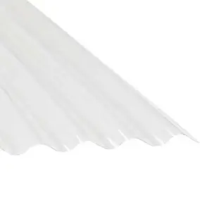 Plaque de toiture PVC petite onde l.0.90 x L.3m, ép.0.8mm,transparent 5pcs