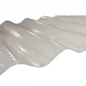 Plaque de toiture polyester petite ondulation l.0.90M x L.1.52m ép.0.8mm translucide 5pcs