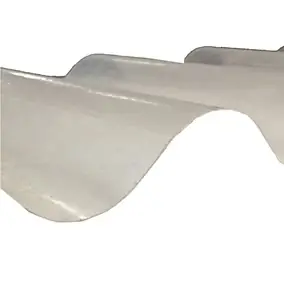 Plaque polyester grande onde l. 0.92 x L. 1,52 m, ép. 0.8 mm, translucide (lot de 5pcs)