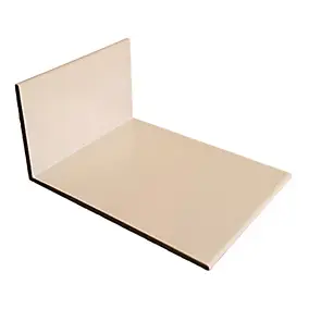 5 arrets de plaque blanc ral 9010 pour profil de jonction (lot de 2 )