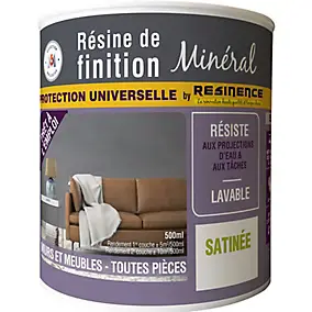 Résine de finition zone sèche Résinence béton minéral incolore satin 0,5L