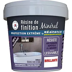 Résine de finition zone humide brillante Résinence béton minéral 300ml
