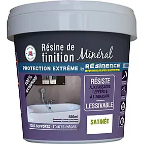 Résine de finition zone humide Résinence béton minéral satin 0,5L