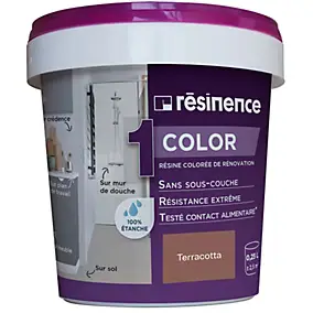 Résine colorée de rénovation multisupports Résinence Color orange terracotta 250ml