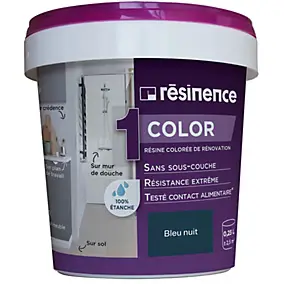 Résine colorée de rénovation multisupports Résinence Color bleu nuit 250ml