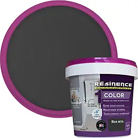 Résine multisupports Résinence Color noir métal satiné 500ml