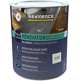 Résine de rénovation sol bi composante époxy Résinence transparent 2L