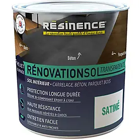 Résine de rénovation sol bi composante époxy Résinence transparent 300ml