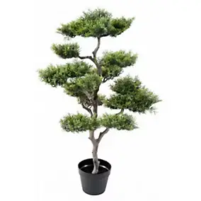 Pin Bonsai artificiel dans un pot en plastique