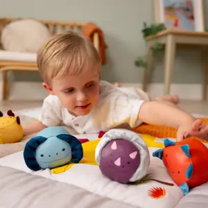Set de 4 balles doudous Les Doodballs Les Amis Dinos