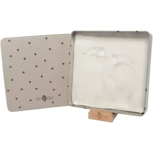 Boîte à empreintes Baby Box Carrée Jolis Cœurs