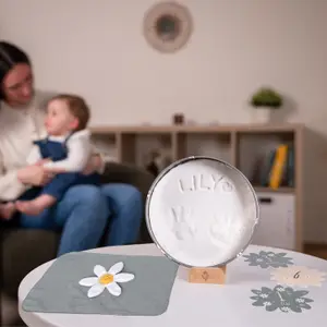 Coffret naissance à empreintes Daisy Blue