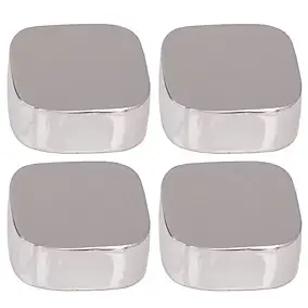 Fixations miroirs coins ronds chromés Ø2cm Mpglass