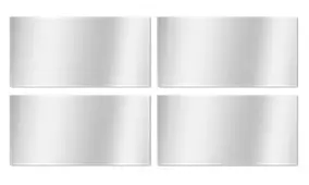 4 miroirs adhésifs rectangles l.30 x H.15 cm Mpglass