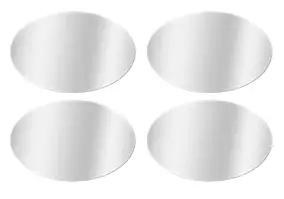 4 miroirs adhésifs ovales l.13 x H.20 cm Mpglass