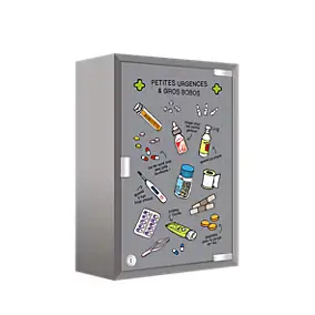 Armoire à pharmacie L. 30 x H.45 x P.15 gris