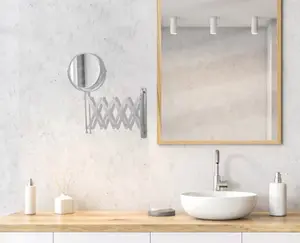 Miroir extensible grossissant chrome
