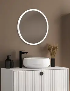 Miroir LED rond blanc "Chicago" Ø60cm