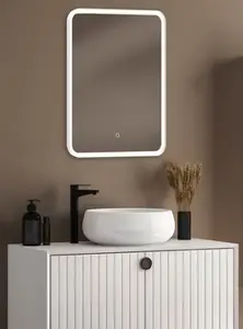Miroir LED blanc "Chicago" L. 60 x H. 70 cm