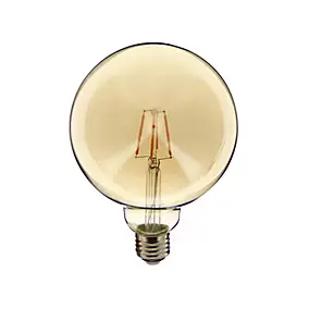 Ampoule LED E27 globe filament droit ambré 230 lm blanc chaud 4 W Xanlite