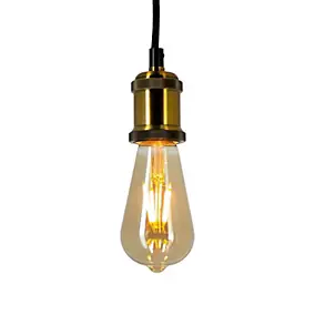 Ampoule LED E27 ST64 filament ambré 230 lm blanc chaud 4 W Xanlite