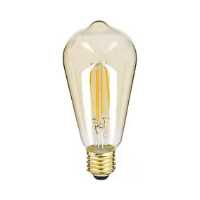 Ampoule LED E27 ST64 filament ambré 806 lm blanc chaud 9 W Xanlite