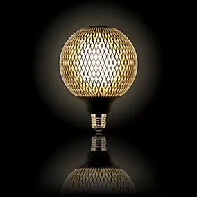 Ampoule LED E27 globe verre motif losange fumé 180 lm blanc chaud 6 W Xanlite