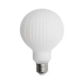 Ampoule LED E27 globe dépoli strié 1055 lm blanc chaud 9 W Xanlite