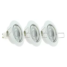3 spots encastrables LED integrée blanc neutre IP20 4000K 345lm 4W rond Xanlite