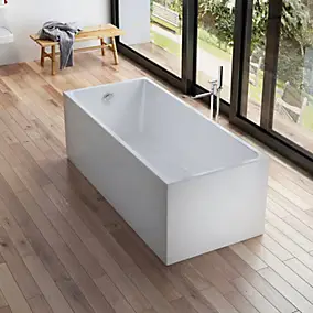 Baignoire îlot rectangulaire Arko 170x75 cm, blanc, By Spalina