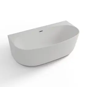 Baignoire semi-îlot murale L.170 x l.88 cm blanc Spalina Magic