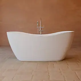Baignoire îlot ovale L.160 x l.73 cm blanc Spalina Exquise