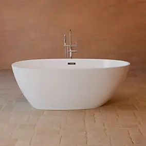 Baignoire îlot ovale L.150 x l.80 cm blanc Spalina Kelly