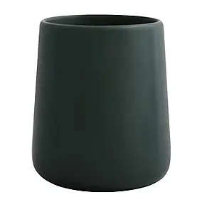 Gobelet MSV Spirella Maonie en céramique coloris vert foncé Ø8,5 x H.10 cm