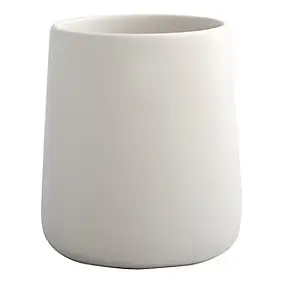 Gobelet MSV Spirella Maonie en céramique coloris blanc mat Ø8,5 x H.10 cm