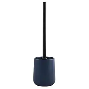 Brosse WC et support MSV Spirella Maonie corps et manche en céramique coloris bleu