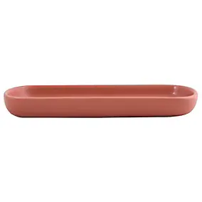 Plateau MSV Spirella Maonie en céramique coloris terracota mat L.25,7x l.11,5 x H.2,8 cm