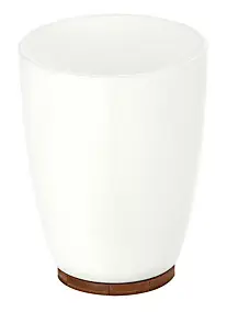 Gobelet de salle de bains en polystyrène et bambou blanc Ø8 x H.10,2 cm Msv Oslo