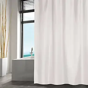 Rideau de douche L.120 x H.200 cm blanc en polyester Msv