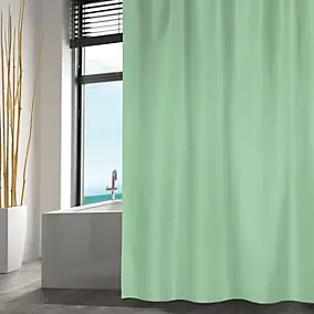 Rideau de douche L.180 x H.200 cm vert en polyester Msv Basil