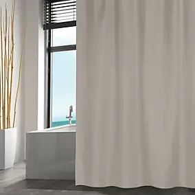 Rideau de douche L.120 x H.200 cm taupe en polyester Msv