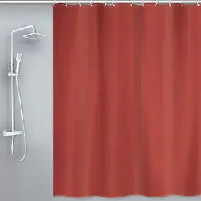 Rideau de douche L.120 x H.200 cm terracotta en polyester Msv
