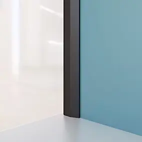 2 profilés de finition pour panneaux muraux H.210, aluminium, noir, Galedo