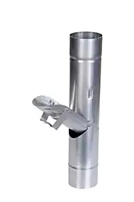 Récupérateur d'eau à clapet en zinc Ø80 mm