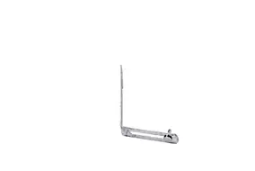 Hampe droite 235 acier galvanisé argent