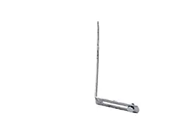 Hampe droite 335 acier galvanisé gris